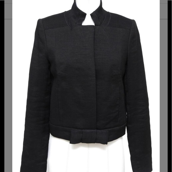 short black linen jacket